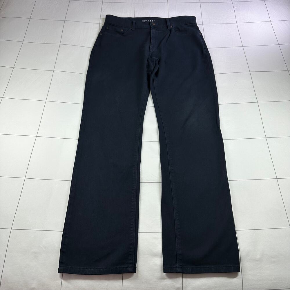 Mott & Bow Jeans Womens 32x32 Navy Blue Mercer Straight Leg Dark Wash Stretch